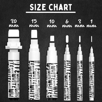 Chalkola 6 White Chalk Markers for Blackboard, Chalkboard Signs, Car Window - Image 2