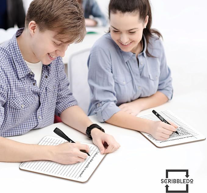 SCRIBBLEDO Dry Erase 5"x7" Mini Notebook College Ruled Lined Board 2 Pack - Image 6