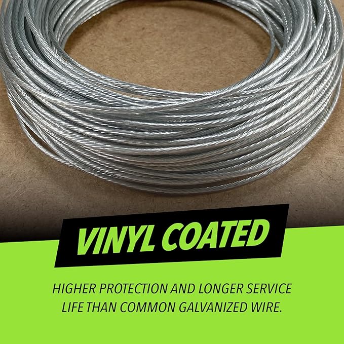 Coated Picture Hanging Wire #4 30lbs 100-Feet, Flexible Steel Wire 16 Gauge - Image 5