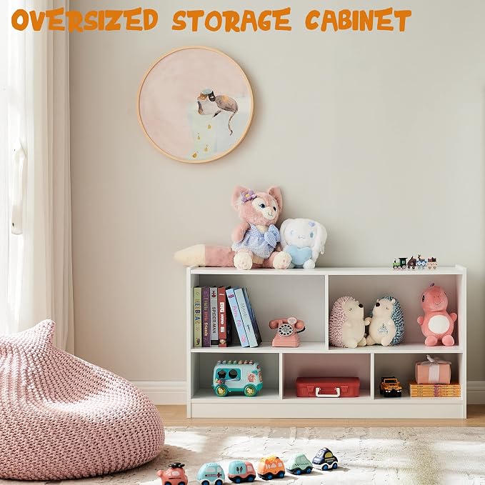 Toy Organizers and Storage, 5-Section Kids Bookshelf - Image 3