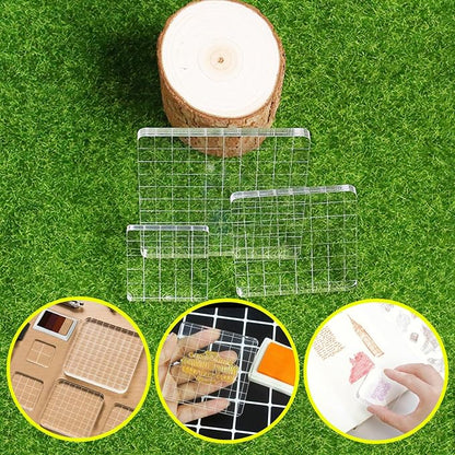 3Pcs Clear Stamp Blocks Set, Square Acrylic Blocks - Image 4