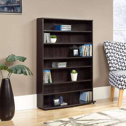 Sauder Multimedia 7 tier Storage Tower, Cinnamon Cherry finish - Image 2