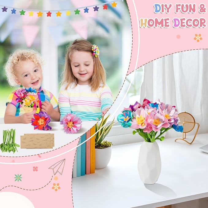 Plesechde DIY Fabric Flower Bouquets Toys Accessories, Arts and Crafts Toy - Image 4