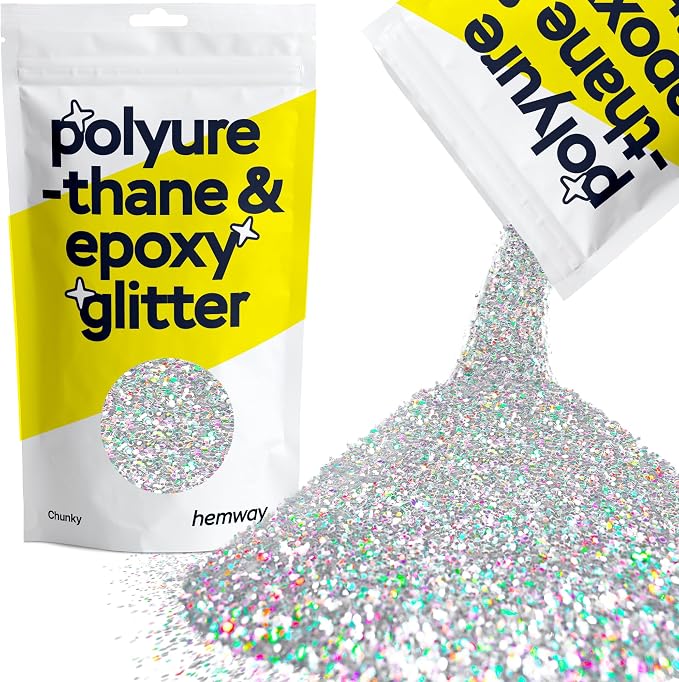 Hemway Polyurethane & Epoxy Resin Glitter 100g / 3.5oz Metallic Crystal Flake by Hemway