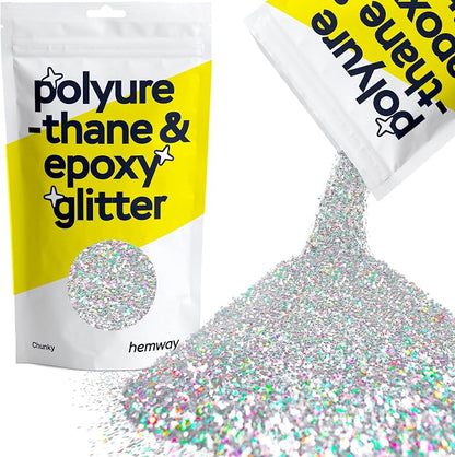 Hemway Polyurethane & Epoxy Resin Glitter 100g / 3.5oz Metallic Crystal Flake by Hemway
