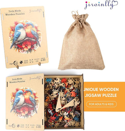 Wooden Jigsaw Puzzles -Twin Birds Wooden Puzzles - Image 6