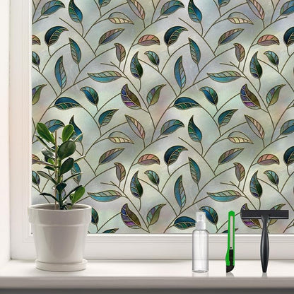 DKTIE Static Cling Decorative Window Film Vinyl Non Adhesive Privacy Film by Dktie