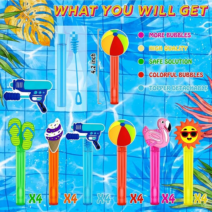 Pool Party Favors, Beach Bubble Wand - Image 3