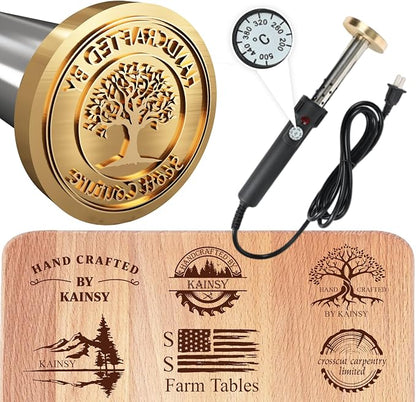 Custom Electric Branding Iron for Wood, Adjustable Temperature Wood Branding by KAINSY
