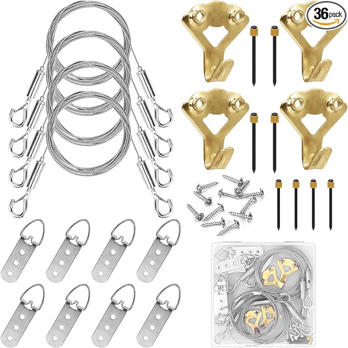 4 Pack Picture Hanging Wire Kit, Heavy Duty Picture Hanging Kit by Katze-Tatze