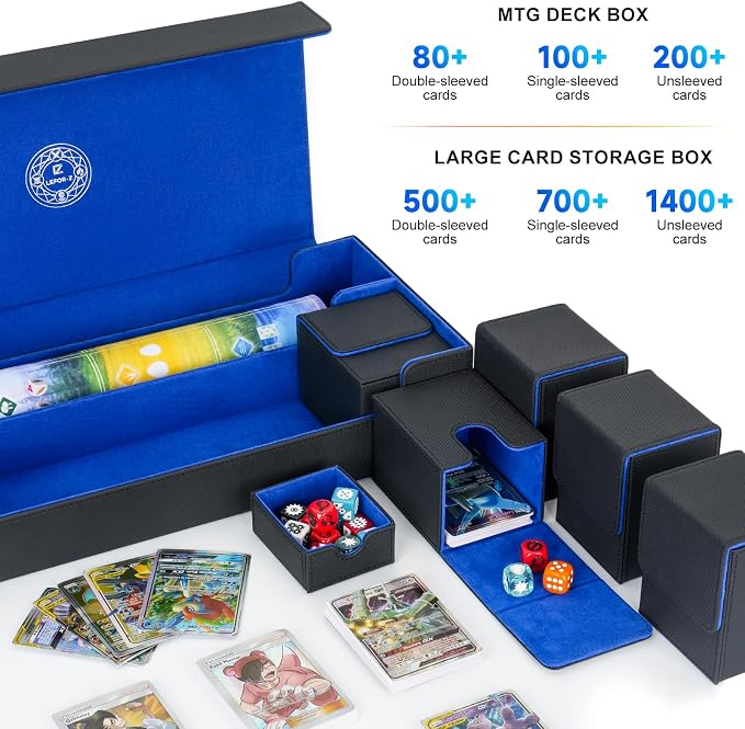 6 in1 Card Deck Box Set, X-Large Premium Trading Card Storage Case - Image 3