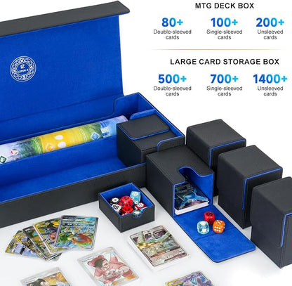 6 in1 Card Deck Box Set, X-Large Premium Trading Card Storage Case - Image 3