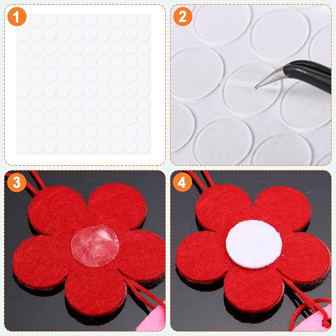 Zonon 1000 Pcs Double Sided Adhesive Dots Clear Glue Point Tape Stickers - Image 4