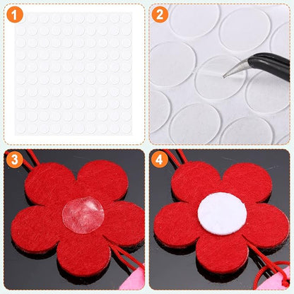 Zonon 1000 Pcs Double Sided Adhesive Dots Clear Glue Point Tape Stickers - Image 4
