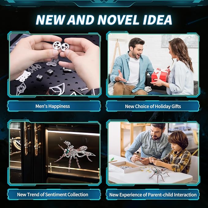 3D Puzzles for Adults, Metal Model Kit Wasp Mechanical Puzzle for Adults/Teens - Image 6