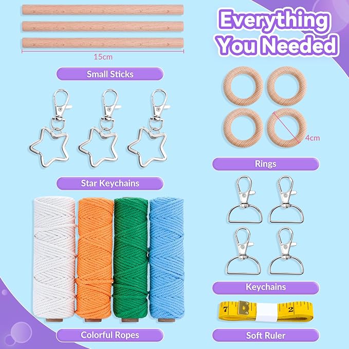 NEXBOX Macrame Kit for Kids & Adults Beginners, DIY Crafts for Girls Age 6-8 - Image 9