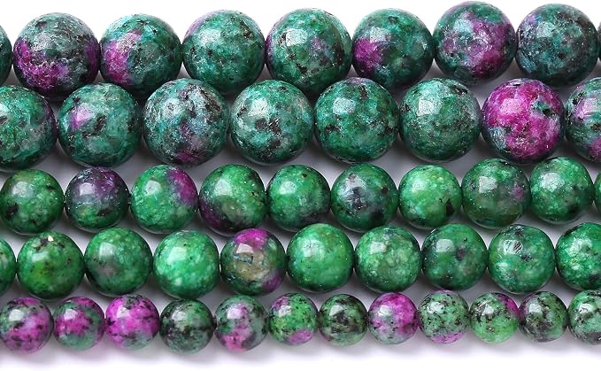 45pcs 8mm Natural Epidote Zoisite Stone Beads by NaturalStoneBeads