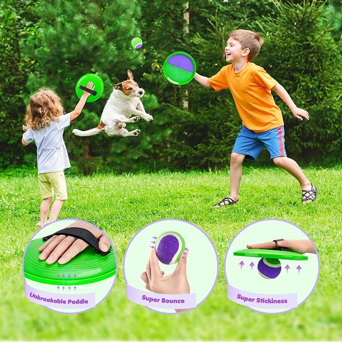 Toss and Catch Ball Set Upgraded 6 Pack- Kids Toys Outdoor Games - Image 2