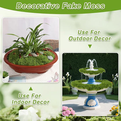 Jollidecor Fake Moss for Crafts, 14.1 OZ Artificial Moss for Plants Indoor - Image 5
