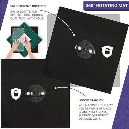 The Quilted Bear Rotating Cutting Mat 12" x 12" - Image 4