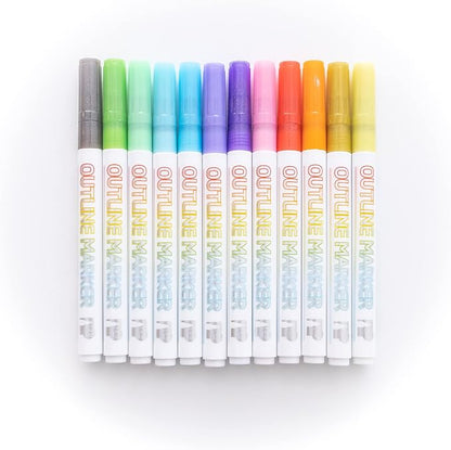 Incraftables Outline Glitter Markers – Metallic, Double Line Pens, Shimmer - Image 4