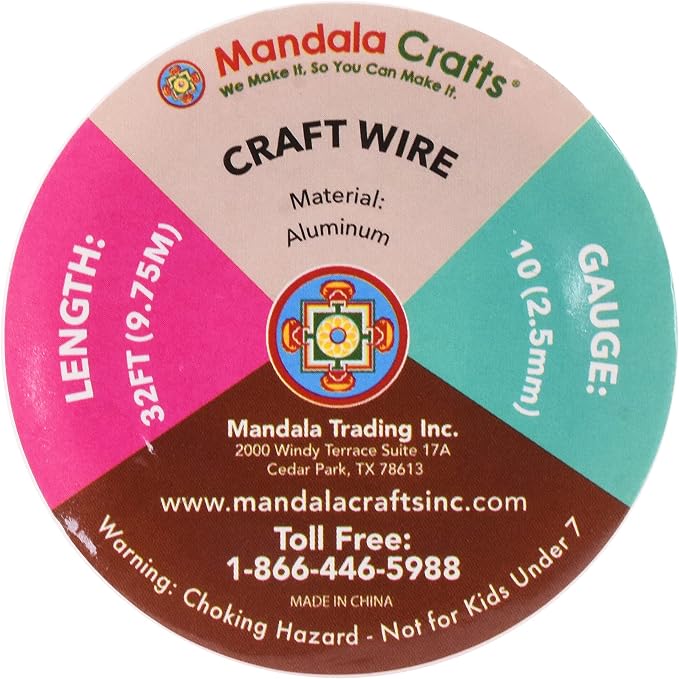 Mandala Crafts 10 Gauge Anodized Aluminum Craft Wire - Image 3