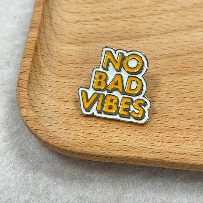 No Bad Vibes Brooch Pins Cartoon Enamel Pin Cute Metal Badges Learning - Image 4