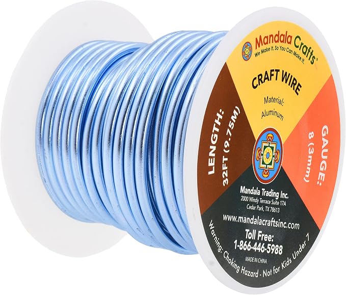 Mandala Crafts 8 Gauge Anodized Aluminum Craft Wire - Image 2