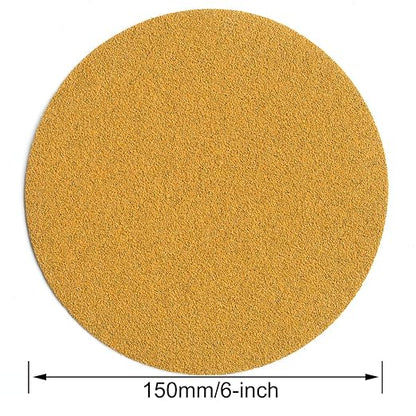6-Inch No-Hole Hook and Loop Sanding Discs 60-Grit, Random Orbital Sandpaper - Image 6