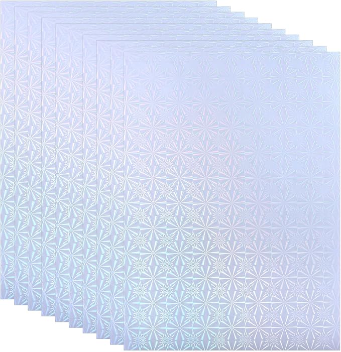 PATIKIL 11.7x8.3" Holographic Sticker Paper, 10Sheets A4 Polypropylene by PATIKIL