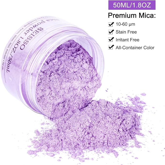 SEISSO Light Purple Mica Powder - Image 2