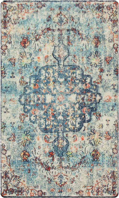 Lahome Bohemian Floral Medallion Area Rug - Image 9