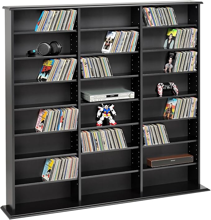 Prepac 3 Column Tall Media Storage Cabinet, Display Cabinet, Blu-rays by PREPACRTASTORAGEFURNITURE