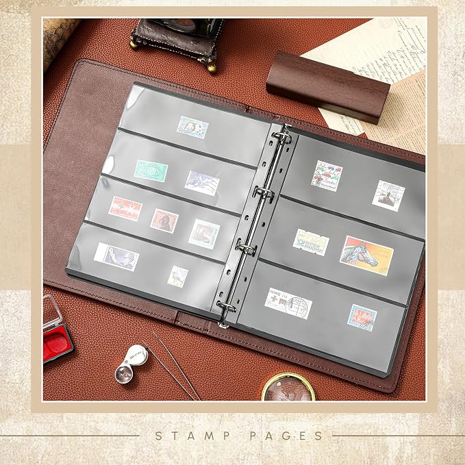 Lewtemi Stamp Collecting Albums Set Stamp Collection Book Include 20 Pages - Image 5