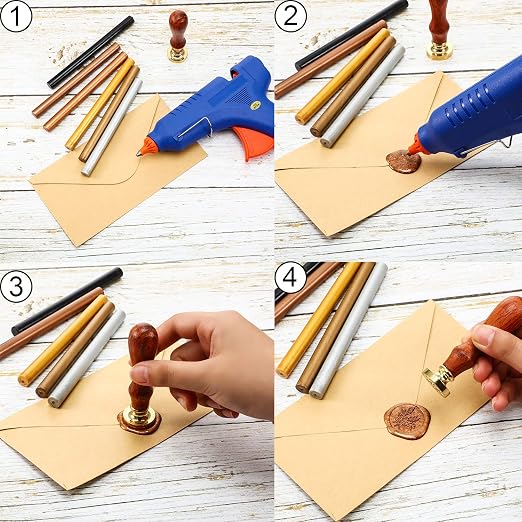 Nuanchu 15 Pcs Glue Gun Sealing Wax Sticks Retro Vintage Wax Sticks - Image 6
