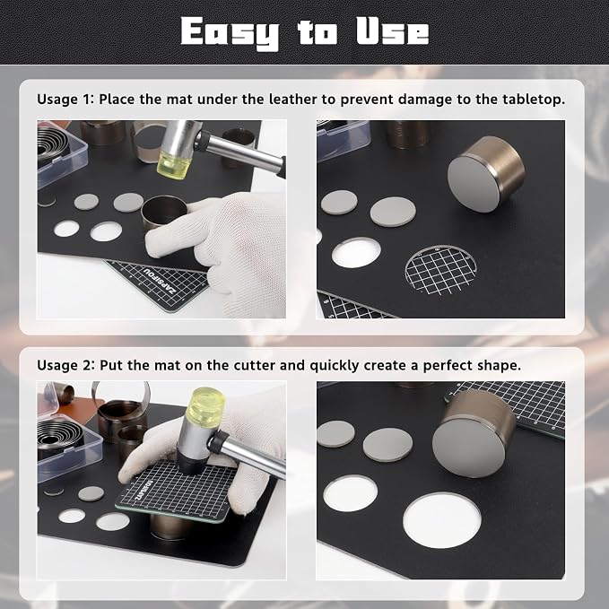 21 Pieces Leather Circle Cutter Tool Set, Hole Punch Tools - Image 6