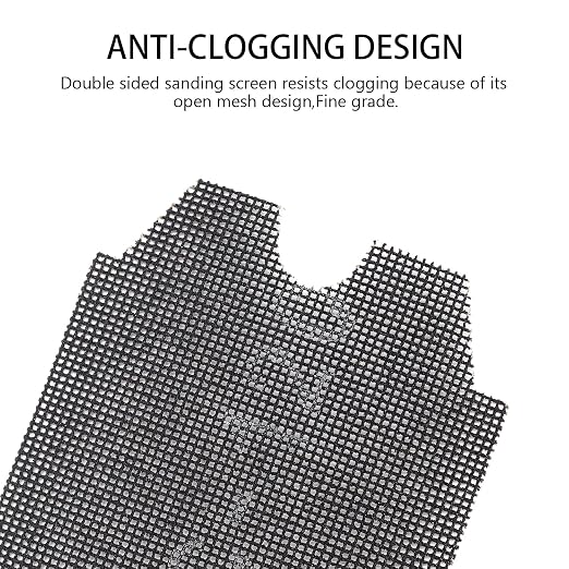SCOTTCHEN Drywall Sanding Screen Mesh Sheet 4-3/16" x 11-1/4" Grit #120-12pcs - Image 3