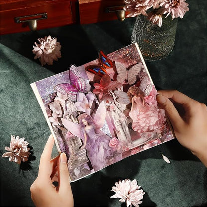 Colorful Flower Scrapbook Paper Set, Scrapbooking, DIY Projects, and Art - Image 3
