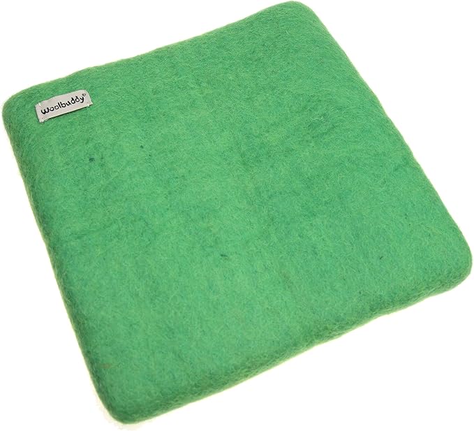 Woolbuddy Needle Felting Pad – Green Wool Mat 10x10x1.5" – Foam Alternative Base by Woolbuddy