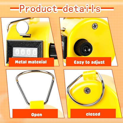 24 Pcs Hand Tally Counter 4 Digit Mechanical Finger Counter Clickers Resettable - Image 3