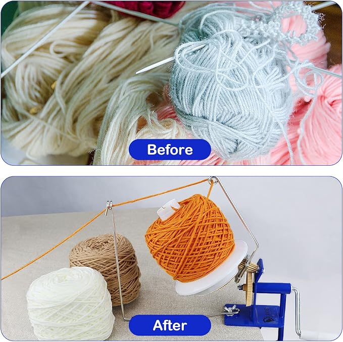 LAMXD Needlecraft Large Jumbo Metal Yarn/Wool/String/Fiber Ball Winder Hand - Image 4