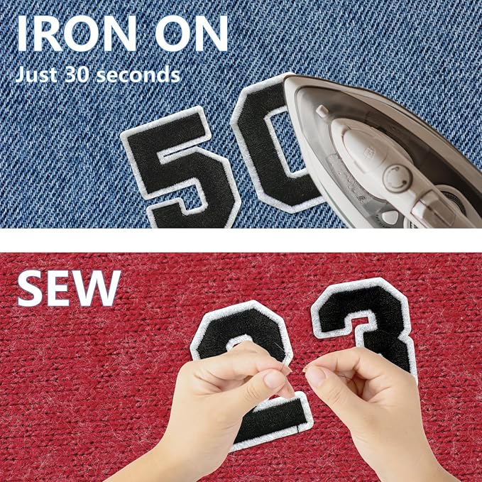 Number Iron On Patches, Numbers 0-9 Embroidery Applique Patch, DIY Decorative - Image 4