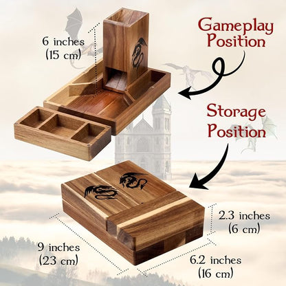 Wooden Magnetic Dice Tower - Image 2