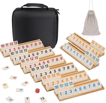 Upgraded 6-8 Players Rummy Cube Board Game Set by Elanbells