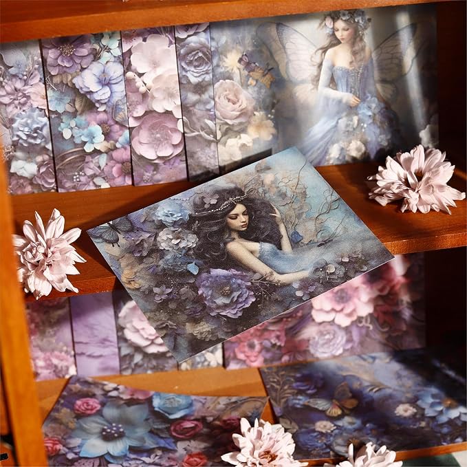 Colorful Flower Scrapbook Paper Set, Scrapbooking, DIY Projects, and Art - Image 5