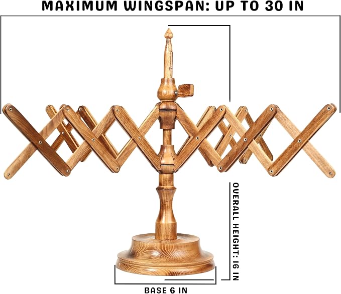 Handmade Wooden Yarn Ball Winder & Table Top Swift - Image 4