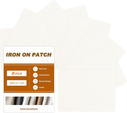 Iron on Patches, 8 Pieces Iron on Canvas Patches, Fabric Patches by ForABetterHomeLife