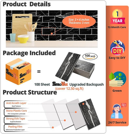 100 Pieces Peel and Stick Backsplash - Image 4