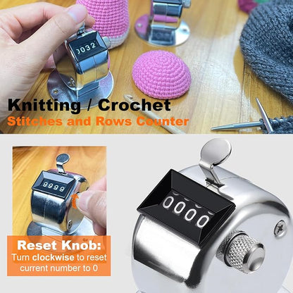 YOJOB Stitch Counters for Knitting and Crocheting, Metal Knitting Row Counter - Image 2