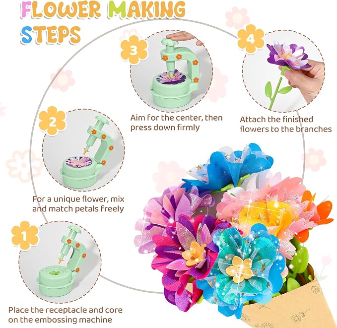 Fabric Flower Bouquets Toys, DIY Craft Kits - Image 3